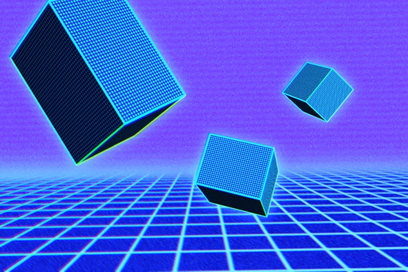 Abstract representation of blockchain technology nodes and data structures in a digital environment