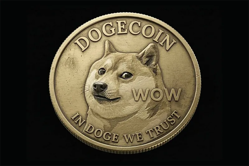 The definitive symbol of $DOGE: A clean, gold-finished representation of the internet's most famous community-driven cryptocurrency.